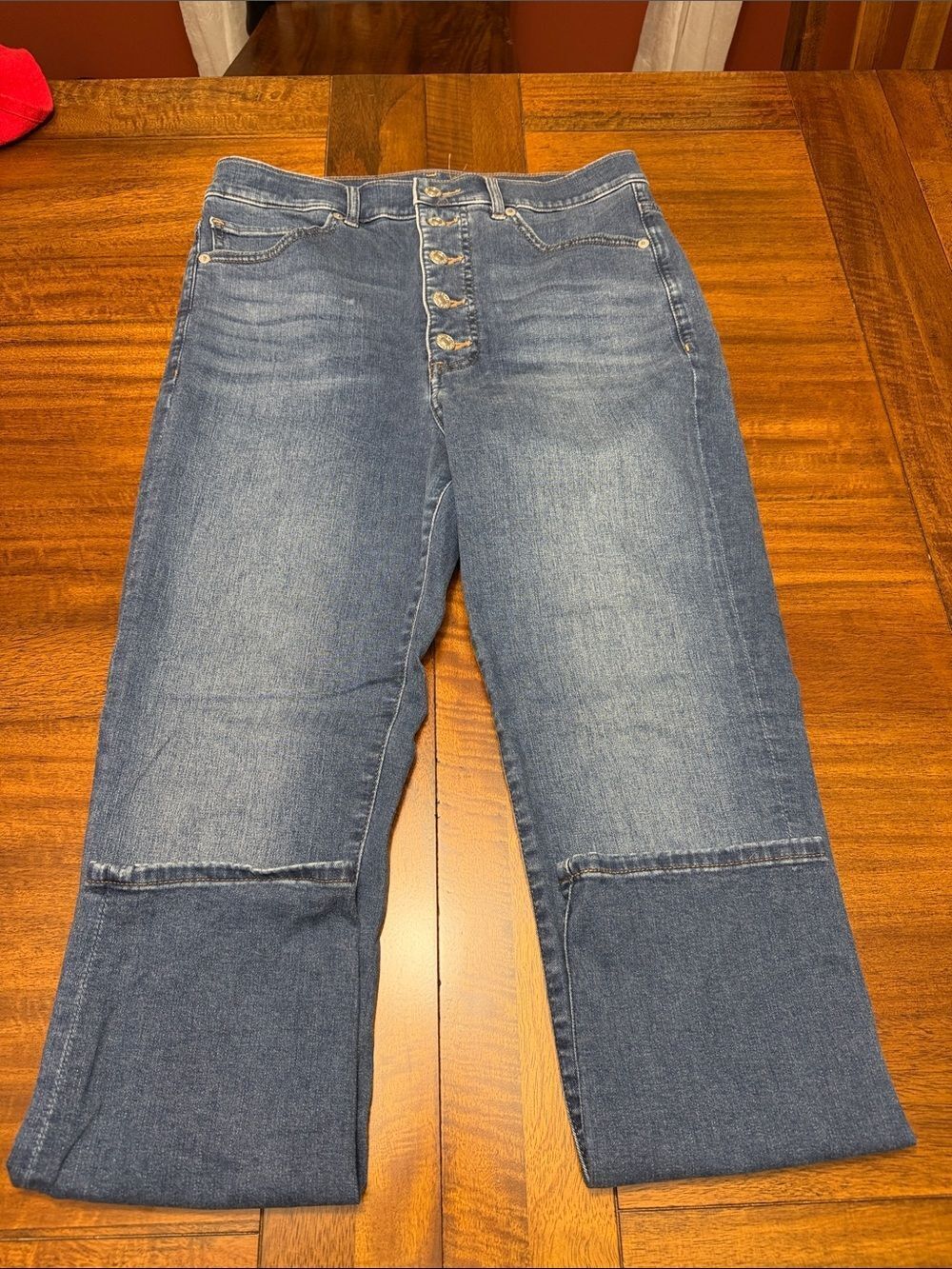 High-Rise Button-Fly Women’s Jeans — Medium Blue